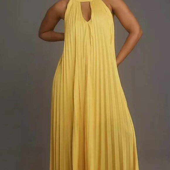 Hutch Halter Pleated Maxi Dress from Anthropologie - Picture 2 of 3